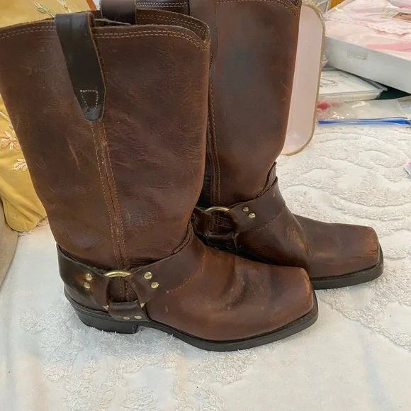 Durango Men’s Brown Leather Boots, Size 7 - Picture 3 of 9